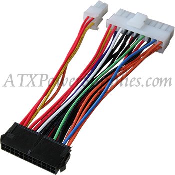 2420SMALLCONVERTER Small 24 Pin ATX to 20 Pin ATX Connector Converter Adapter for HP Slimline Power Supplies