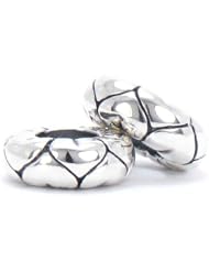Set of 2 - Bella Fascini Lots of Love Hearts - Solid 925 Sterling Silver European Spacer Bead Charm - Compatible Brand Bracelets : Authentic Pandora, Chamilia, Moress, Troll, Ohm, Zable, Biagi, Kays Charmed Memories, Kohls, Persona & more!