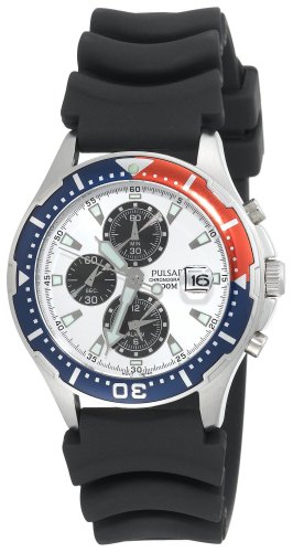 Pulsar Men's PF3683 Alarm Chronograph Black Urethan Strap Watch