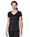 Under Armour Women's HeatGear Armour Short Sleeve, Black (001)/Metallic Silver, Medium