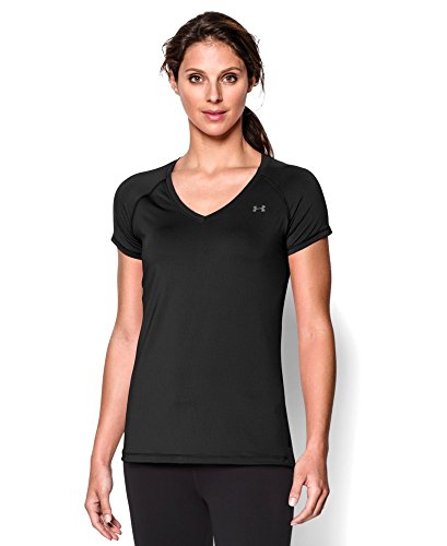 Under Armour Women's HeatGear Armour Short Sleeve, Black (001), X-Large