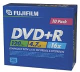 Fujifilm Media 25302260 DVD+R 4.7 GB 120 Mintues 16X Storage Media - 10 Pack