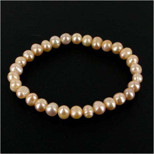 Melfi Peach Pearl Bracelet  Necklace & Bracelet Costume Jewellery Range