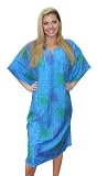 Allover Sensual Printed Kaftan Plus Size Tunic Cover up Spring Resort Dress