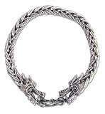 Men's Jewelry, Sterling Silver Braided Bracelet, 'Dragon Power' 0.6 W 7.7 L