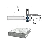 BOSCH 85657M 1/8-Inch Depth 3/4-Inch Cut Face Inlay Router Bit 1/2-Inch Shank