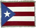 Puerto Rico Puerto Rican Flag Cotton Throw Blanket