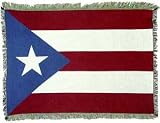 Puerto Rico Puerto Rican Flag Cotton Throw Blanket