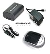 Compatible Accessory Kit High Capacity Rechargeable Lithium ion Battery and AC/DC Battery Charger ( Power plug & Car ) for / fits digital camera/camcorder model/parts no SANYO DB L50 DBL50 Xacti VPC HD1000 VPCHD1000 VPC HD1000EBK HD1010 VPCHD1000EBK