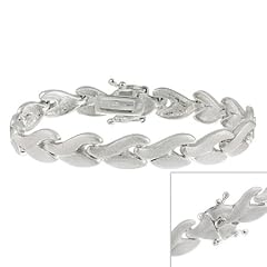 Sterling Silber matt V verlinken Armband