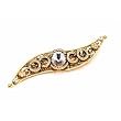 Dolce & Gabbana vintage gold metal crystal flower pin brooch