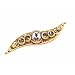 Dolce & Gabbana vintage gold metal crystal flower pin brooch