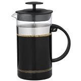 Grosche Zurich 350 Ml French Press Coffee Maker,3 Cup (About 1 Coffee Mug), 0.35 L, 12 Oz, Coffee and Tea Press; Borosilicate Heatproof Glass