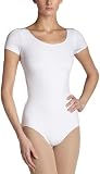 Capezio Women's Short Sleeve Leotard,White,Medium