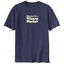 T-Shirt Navy Blue " Kiss Me, I Am Winery Worker Occupations