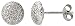 14k White Gold 5/16 (8mm) tall Stud Earrings, w/ 0.25 Carat Round Brilliant Diamonds