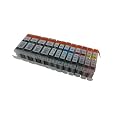 12 Pack. Compatible Cartridges for Canon PGI-220 and CLI-221. Includes Cartridges for 4ea PGI-220 Black + 2ea CLI-221 Black + 2ea CLI-221 Cyan + 2ea CLI-221 Magenta + 2ea CLI-221 Yellow.