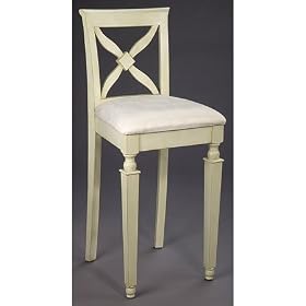 Set of 2 Classic White Bar Stools by SmartBargains