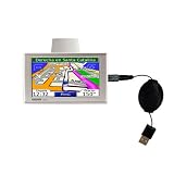 Retractable USB Cable for the Garmin Nuvi 660 with Power Hot Sync and Charge capabilities - Gomadic Brand w/ TipExchange Technology