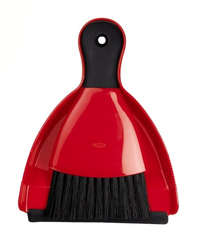 OXO Good Grips 1233101 Mini Dust Pan and Brush, Red