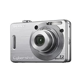 Sony CyberShot DSC-W55 Digital Camera - Silver (7.2MP, 3x Optical Zoom) 2.5'' LCD