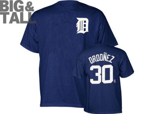 Magglio Ordonez Detroit Tigers Big & Tall Name & Number Tee (Navy, 4X)