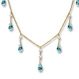 Freshwater Pearl and Blue Topaz Necklace