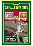 Indoor/Outdoor Eave Grip Clips Light Hooks, 25-Pack