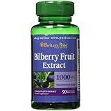Puritan's Pride Bilberry 4:1 Extract 1000 mg-90 Softgels