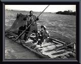 Art Poster Metal Framed Print - Jim And Huck Finn Going Down River - Artist: Hoch Hollywood Collection- Poster Size: 8 X 10