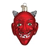 Old World Christmas Devil Head Glass Blown Ornament