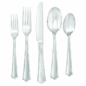 Faberware Barberry Mirror 45-Piece Flatware Set, Service for 8