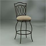 West Port Rust 30" Bar Stool w/ Topanga Brown Fabric [Set of 2]