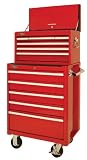 Lyon RR1489 5 Drawer Mechanics Roller Combination Cabinet with 6 Drawer Top Chest, 27-1/8" Width x 18" Depth x 50" Height, Red