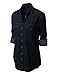 RubyK Womens Boyfriend Button Down Denim Shirt with Pockets