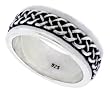 Gent's 3/8" (9 mm) Sterling Silver Flawless Quality Celtic Knot Band