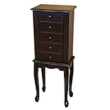Mele & Co. Dorian Jewelry Armoire in Java Finish 14 1/2