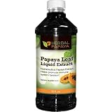 Papaya Leaf Extract (Paw-paw) Liquid - 16oz, 100% Alcohol Free by Herbal Papaya ~ Herbal Papaya