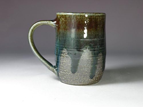 12 oz Handmade Wheel thrown Soda fired coffee mug.