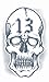 Tinsley Transfers 13 Skull Prison Temporary Tattoo
