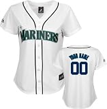 MLB Women's Seattle Mariners Replica Jersey Personalized (White, Medium)