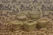Dollhouse Miniature Victorian White Embossed Pots