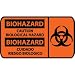 Bilingual Plastic Sign - Biohazard Caution Biological Hazard