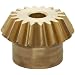 Boston Gear G485YP Bevel Gear, 2:1 Ratio, 0.188" Bore, 24 Pitch, 18 Teeth, Brass