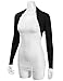 Doublju Womens Long Sleeve Ruched Bolero Shrug Open Cardigan