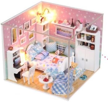 Fortitude - Dollhouse Miniature DIY Kit Cover Dream Love Secret Bedroom Room House PINK for Valentine's gift