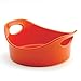 Rachael Ray Stoneware 2-Piece Bubble & Brown Round Baker Set, Orange