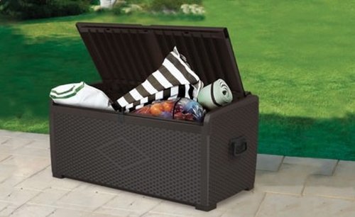 Gartenbox XL in Rattan Style 134x66x65 cm