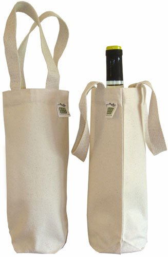 ECOBAGS® Canvas Wine Bag for 750 mL Bottle - 100% Recycled Cotton