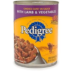 Pedigree Choice Cuts in Sauce with Lamb and Vegetables Canned Dog Food 13.2 oz.